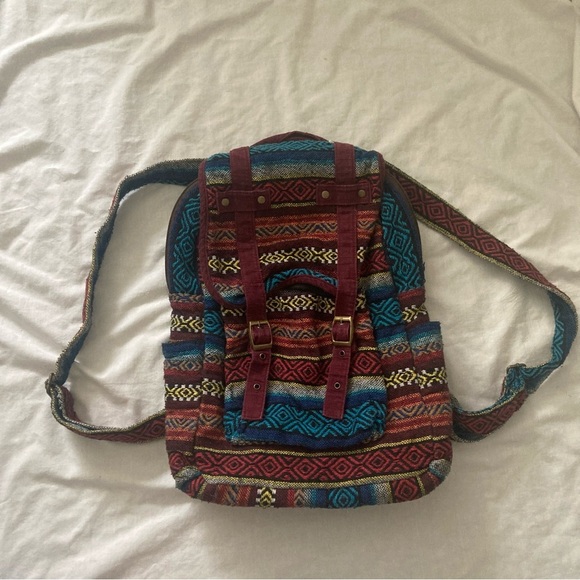 Bohemian Multicolor Y2K Backpack Made In Thailand - Picture 1 of 4